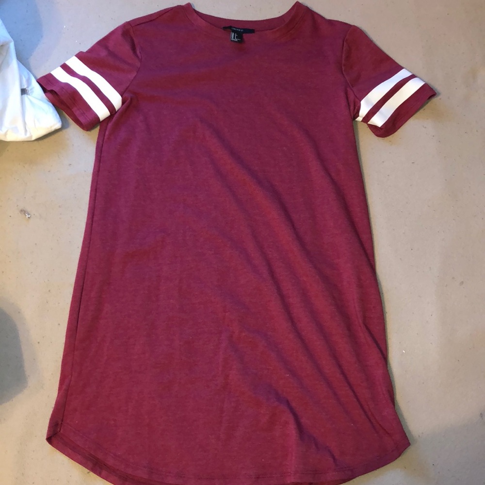 Baseball Style T-Shirt Dress